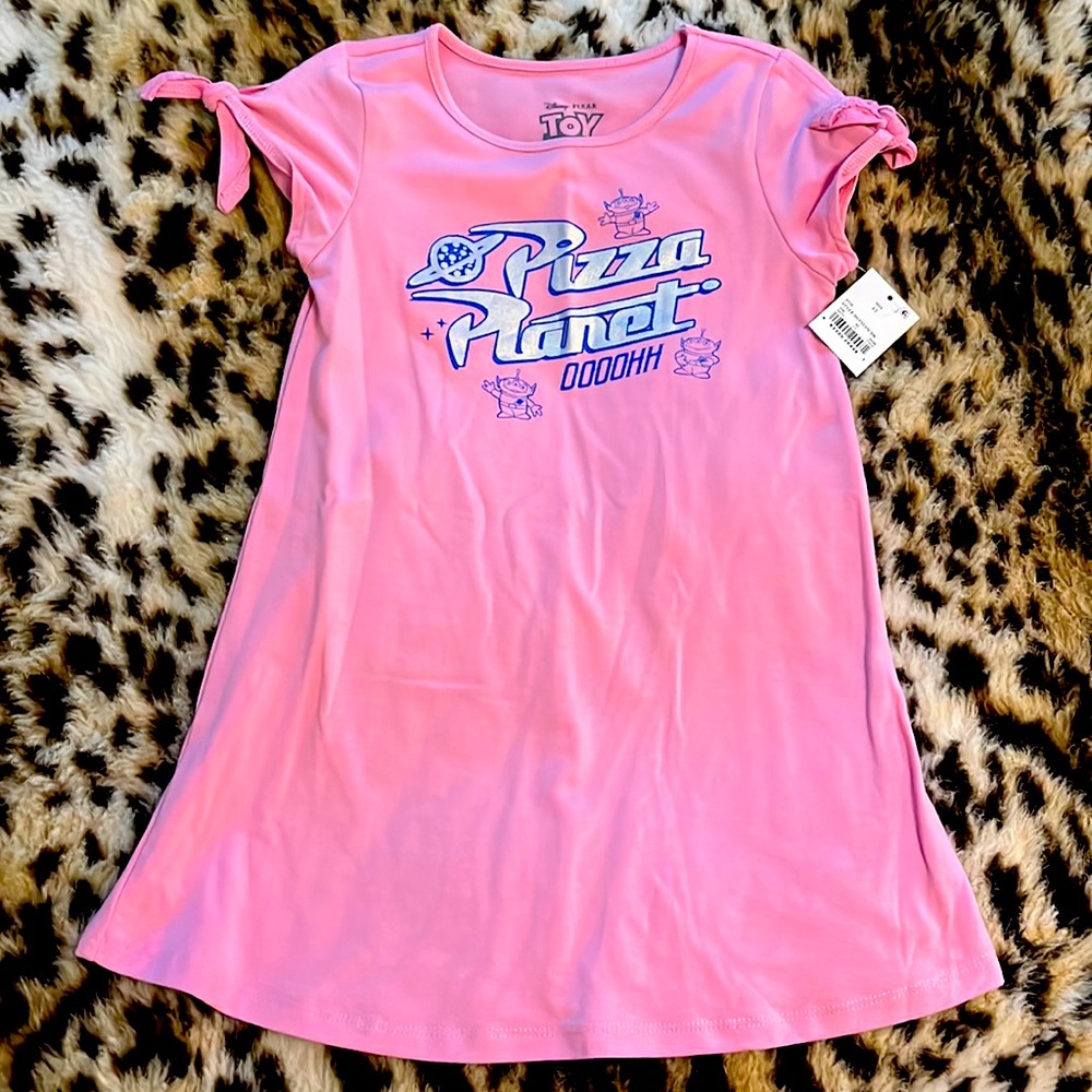 Disney pizza planet shirt dress size 4NWT